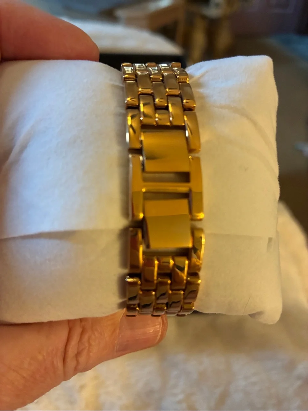 Gold Crystal Accent Women's Bracelet Watch by Eton